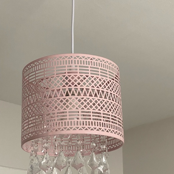 Pink toddler / nursery room light fixture chandelier - Picture 3 of 4